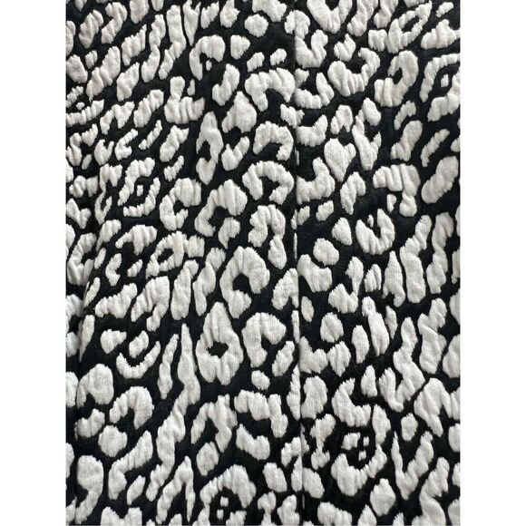 Kate Spade Black & White Leopard Print Textured Sleeveless Dress Size XL - Picture 11 of 11